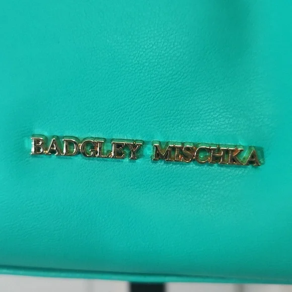 Badgley Mischka Elegant Turquoise Handbag - Picture 2 of 8